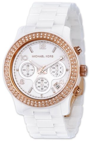 Michael Kors White Ceramic White Dial Ladies Watch MK5269 รูปที่ 1