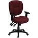 รูปย่อ Burgundy Fabric Multi Function Task Chair with Arms - GO-930F-BY-ARMS-GG  รูปที่1