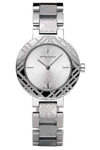 BURBERRY SILVER TONE STAINLESS STEEL ETCHED LOGO WATCH BU1181 รูปที่ 1