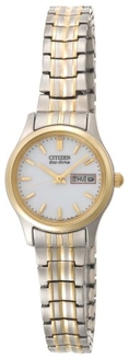 Citizen Women's EW3154-90A Eco-Drive Flexible Band Two-Tone Watch