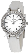 DKNY White Dial White Strap Ladies Watch NY8144