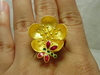 รูปย่อ แหวนทอง99.99 ลายดอกไม้แมลงปอ รูปที่2