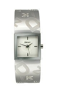 DKNY Crystal Logo Cuff White Dial Women's Watch #NY4801