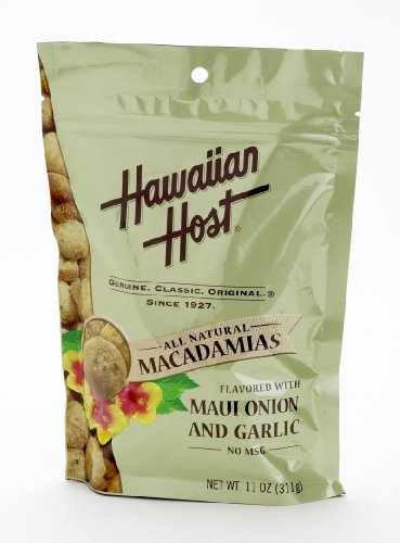 Hawaiian Host MACADAMIA NUTS - Maui Onion and Garlic Flavored, LARGE 11 oz (Resealable Bag) รูปที่ 2