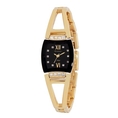 Armitron Women's 753806BKGP NOW Swarovski Crystal Accented Gold-Tone Black Dial Watch