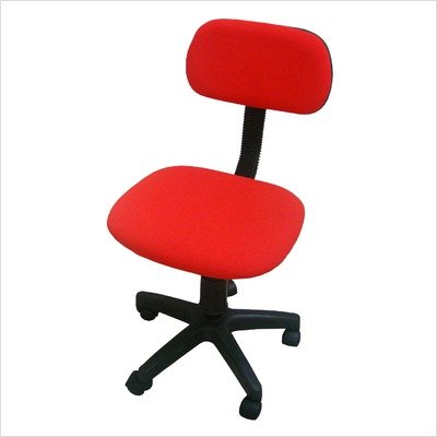 Armless Office Chair in Red  รูปที่ 1