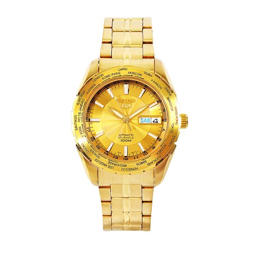 Seiko Men's SNZG56 Seiko 5 Goldtone Stainless Steel Bracelet and Dial Watch รูปที่ 1