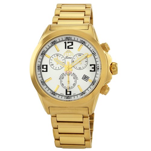 Fujitime Men's M2719G-A ''Sensoji Series'' Gold-Tone Chronograph Stainless Steel Watch รูปที่ 1