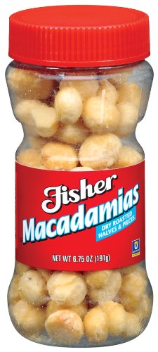 Fisher Macadamia Nuts Halves & Pieces, Roasted & Salted, 6.75-Ounce Packages (Pack of 2) รูปที่ 1