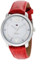 Tommy Hilfiger Women's 1781016 Classic Red Croco Embossed Leather Watch