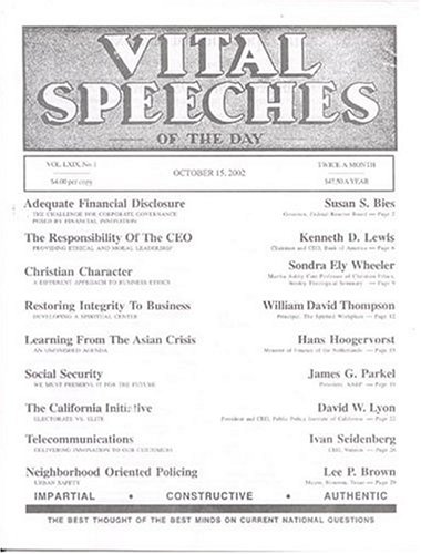 Vital Speeches of the Day Magazine รูปที่ 3