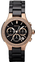 DKNY Ceramic Glitz Chronograph Black Dial Women's watch #NY4984