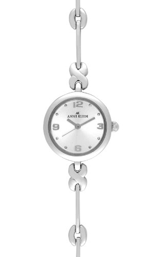 AK Anne Klein Women's 109105SVSV Round Silver-Tone 