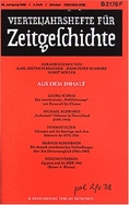 Vierteljahrshefte Fuer Zeitgeschichte Incls Bibliographie Zu Magazine