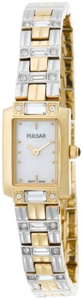 Pulsar Women's PEGD46 Double Time Swarovski Crystal Accented Watch