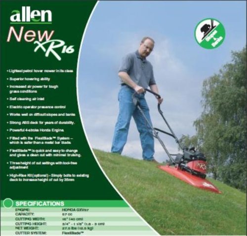 Allen XR16 16-Inch 2-8/9 HP 4-Cycle Honda GXV-57 Gas-Powered Hover Lawn Mower รูปที่ 4