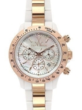 Heavy Metal Plasteramic Watch Collection - Rose Gold Chrono White