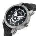 รูปย่อ Just Bling Men's JB-8100L-D "Nitro Beatz Combo Silver" Stainless Steel Skull Leather Diamond Watch รูปที่4