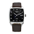 Tissot Men's T0067071605300 Le Locle Brown Leather Automatic Black Dial Watch