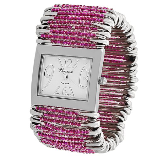 Geneva Women's Platinum Safety Pin Stretch Watch รูปที่ 1