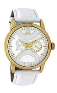 D&G Dolce & Gabbana Women's DW0698 Twin Tip Classic Round Boyfriend Analog Multi-Function Silver and White Dial Watch