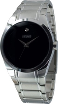 Mens Black Stainless Steel Watch by London Underground