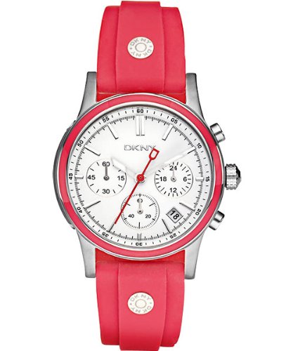 DKNY Red Strap Chronograph Ladies Watch NY8172 รูปที่ 1