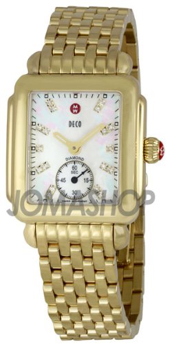 MICHELE Deco 16 Gold White Diamond Dial Bracelet Watch รูปที่ 1