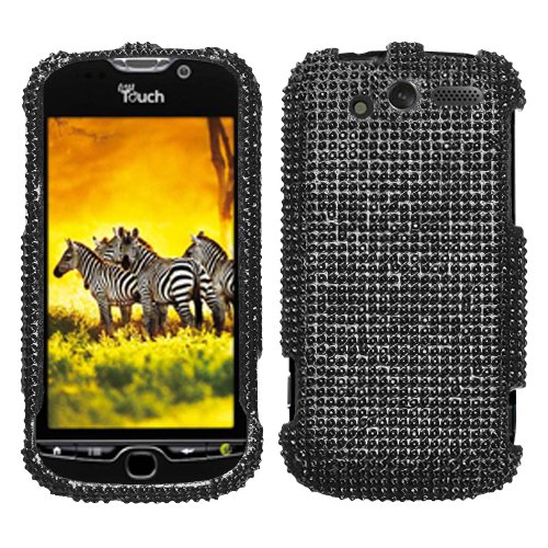 Black Diamante Crystal Bling Protector Case for HTC myTouch 4G รูปที่ 1