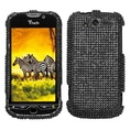 Black Diamante Crystal Bling Protector Case for HTC myTouch 4G