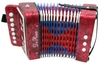 รูปย่อ DeRosa Childrens Red 7 Key Toy Accordion Squeeze Box รูปที่1