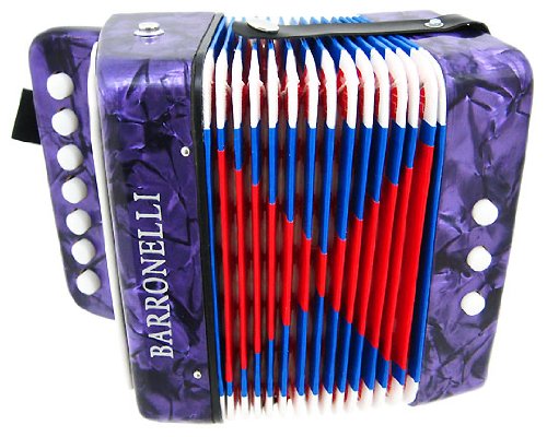 DeRosa Childrens Purple 7 Key Toy Accordion Squeeze Box รูปที่ 1