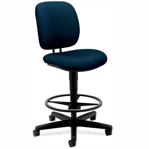 HON HON5905NT90T ComforTask Task Stool, 5900 Series, Pneumatic Seat Adjustment, Swivel, Tectonic Mariner Fabric With Black Frame  รูปที่ 1