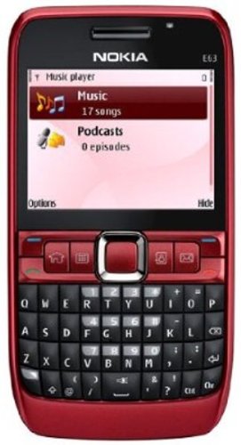 Nokia E63-2 Unlocked Phone with 2 MP Camera, 3G, Wi-Fi, Media Player, and MicroSD Slot--U.S. Version with Warranty (Ruby Red) รูปที่ 1