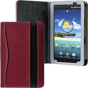 Samsung Leather Easle Case-Red รูปที่ 1