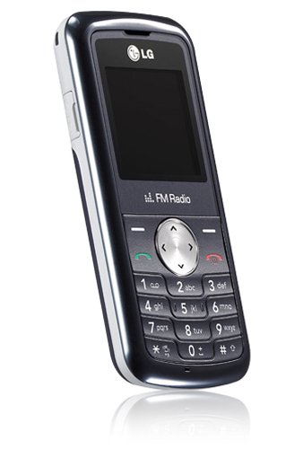 LG KP105 Unlocked Dual-Band GSM Cellphone with FM Radio, Games and Organizer--International Version with Warranty (Black) รูปที่ 1