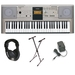 รูปย่อ Yamaha YPT-320 61 Key Personal Keyboard with AC Adapter, Deluxe Keyboard Stand and Professional Headphones รูปที่2