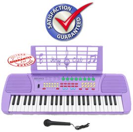 Children 49 Keys Electronic Piano Music Keyboard Purple KB49PL รูปที่ 1