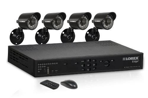 Lorex Edge+ LH324501C4 4-Channel Video Security DVR with Internet, 3G Mobile Viewing and 4 Security Cameras (Black) รูปที่ 1