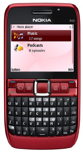 Nokia E63-2 Unlocked Phone with 2 MP Camera, 3G, Wi-Fi, Media Player, and MicroSD Slot--U.S. Version with Warranty (Ruby Red) รูปที่ 4