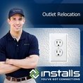 Electrical Outlet Relocation Kit and Installation Service