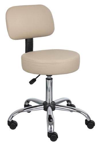 Boss Beige Medical Stool with Back Cushion (Chrome) รูปที่ 1