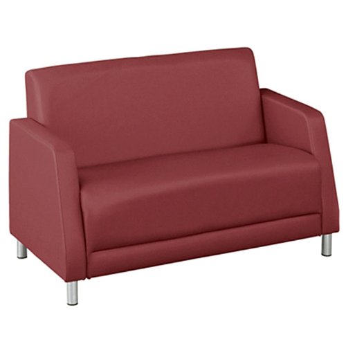 Loveseat Recycled Standard Fabric Wine Open House Fabric/Steel Legs (Red) รูปที่ 1