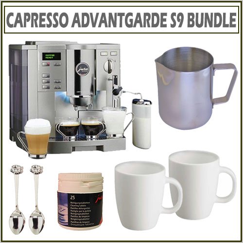 Capresso 13423 Impressa S9 One Touch 96OZ. Platinum Metallic Espresso Machine Bundle With Accessories รูปที่ 1