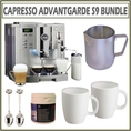 Capresso 13423 Impressa S9 One Touch 96OZ. Platinum Metallic Espresso Machine Bundle With Accessories