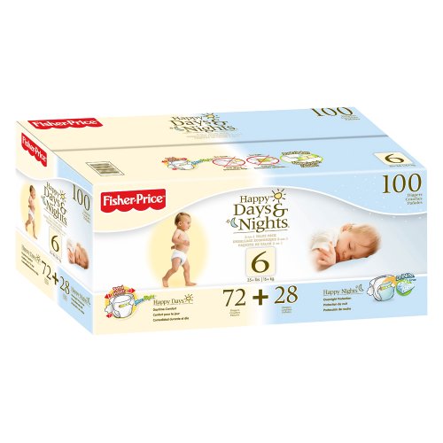 Fisher-Price Happy Days & Nights Diapers Value Pack - Size 6 (100 Count) รูปที่ 1