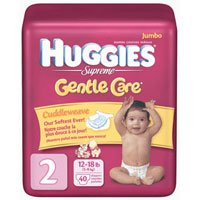 Huggies Supreme Gentle Care Diapers, Size 2, 36-Count (Pack of 4) รูปที่ 1