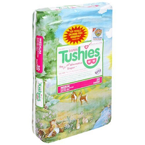 Tushies Gel Free Disposable Diapers, Size M (12-24 lbs), 30 ct ( Baby Diaper Tushies Gel Free ) รูปที่ 1