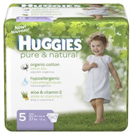 Huggies Pure & Natural Diapers, Size 5, 40-Count รูปที่ 1