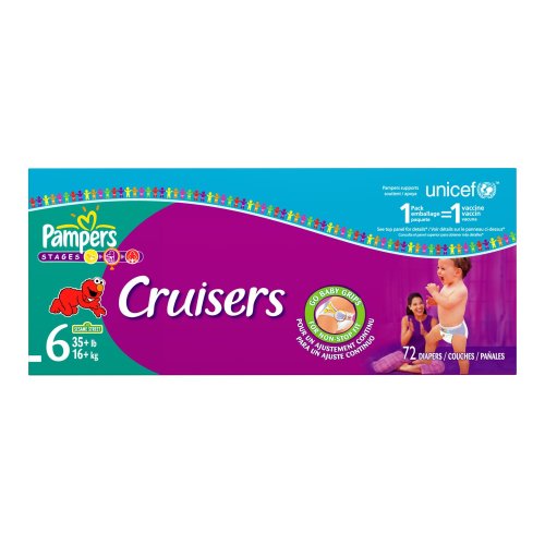 Pampers Cruisers Diapers, Size 6, 72-Count รูปที่ 1